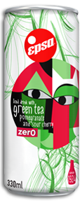 EPSA Iced Green Tea with Pomegranate, Sour Cherry
